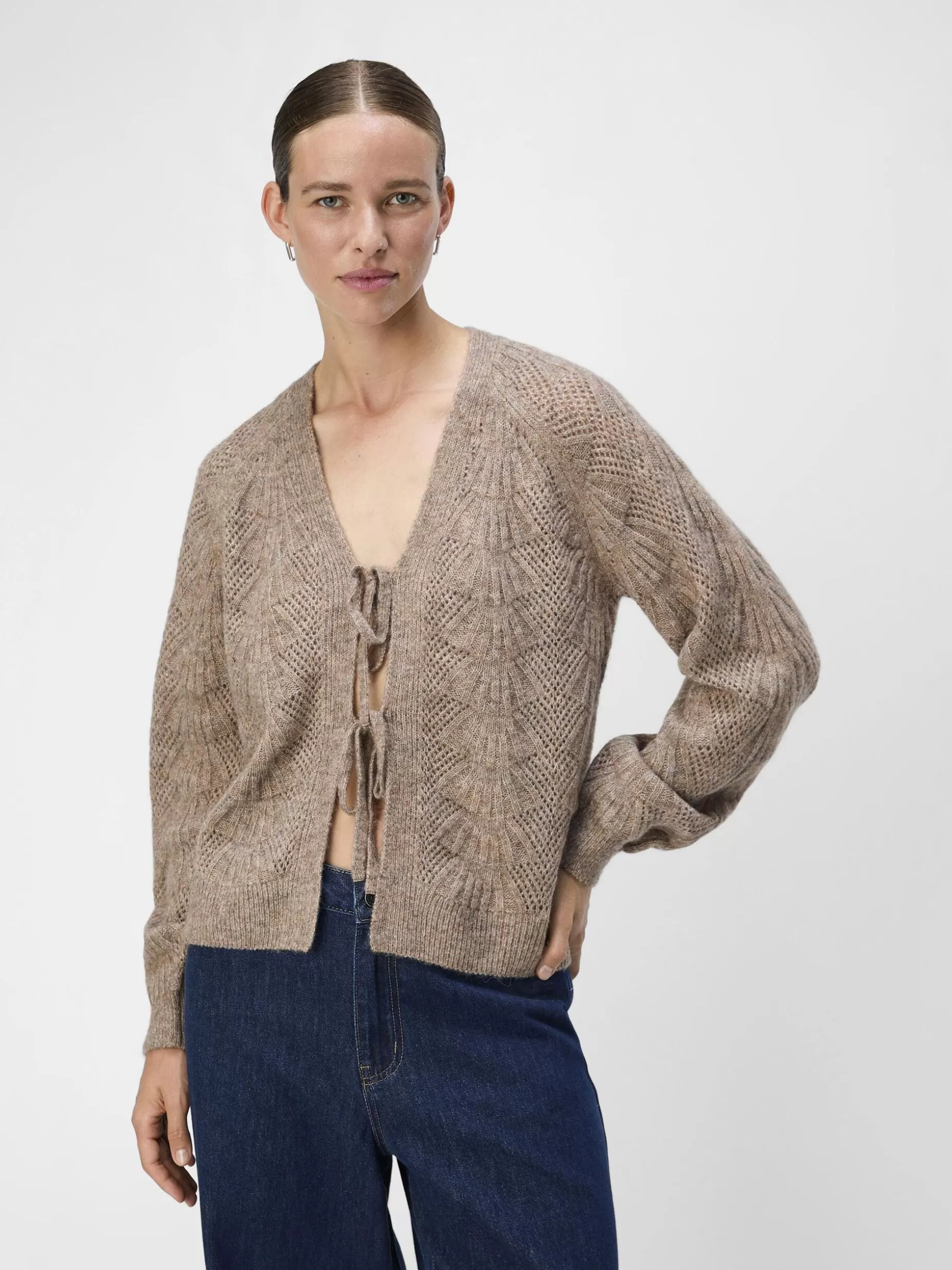 OBJECT VOORKANT MET STRIKSLUITING VEST Desert Taupe Store