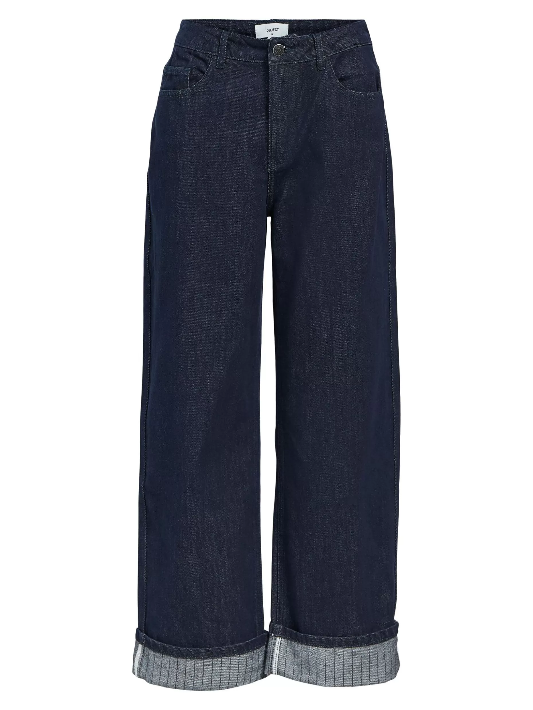 OBJECT WIJDE JEANS Dark Blue Denim Sale